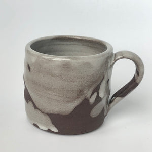 #3 Black Clay Expresso Cups Splashed with Apple Orchard Ash Glaze
