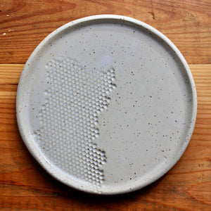 Speckled Honeycomb Plate in Apple Orchard Ash Glaze
