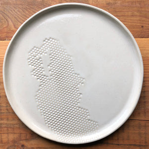 Stoneware Honeycomb Dinner Plate