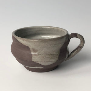 #7 Black Clay Expresso Cups Splashed with Apple Orchard Ash Glaze