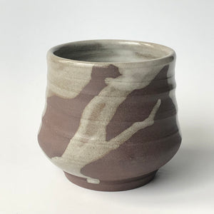 Black Clay Chawan (Teabowl) Splashed with Apple Orchard Ash Glaze